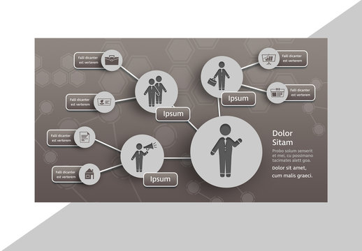 Grayscale Mind Map Infographic Layout